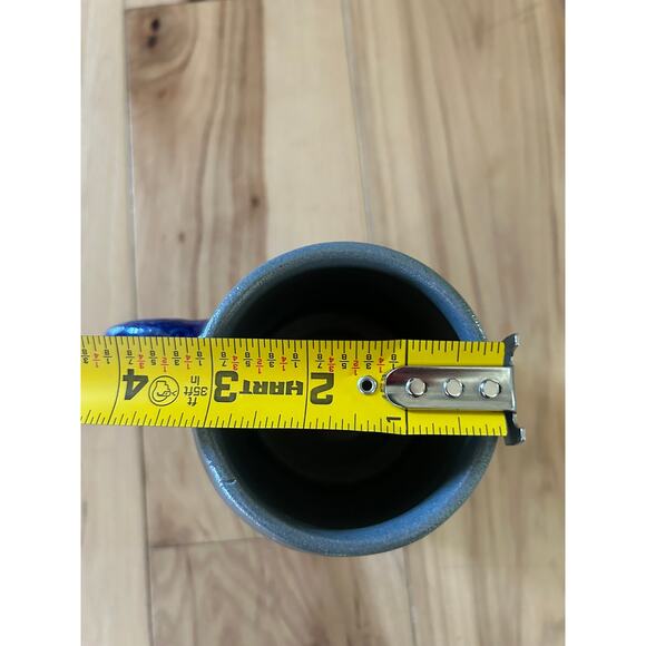 West Germany- stoneware mug- ceramic, blue colors, height approx. 5.25" - Picture 8 of 8